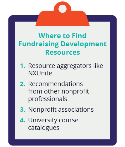 These are a few common places where you can find more fundraising professional development resources.
